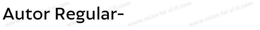 Autor Regular字体转换